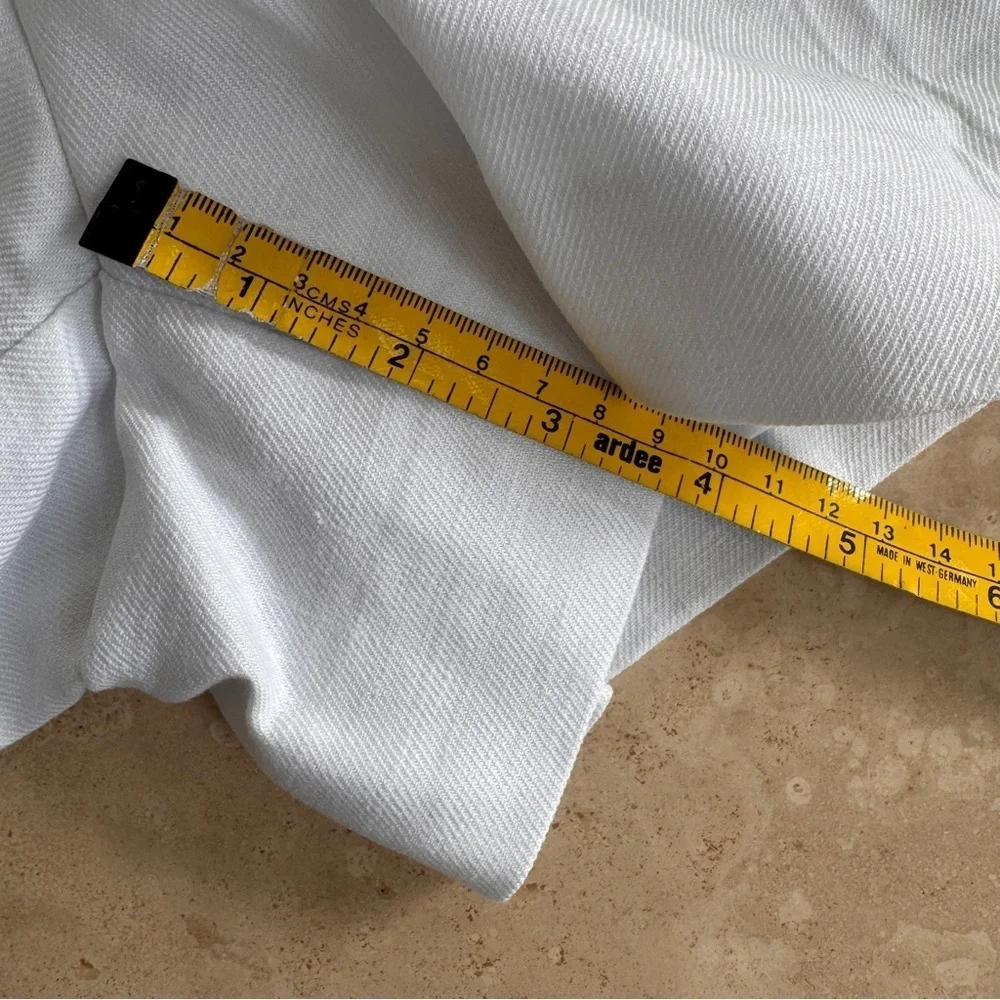 J Crew White Lucia Short in Stretch Linen Blend Womens Size 12